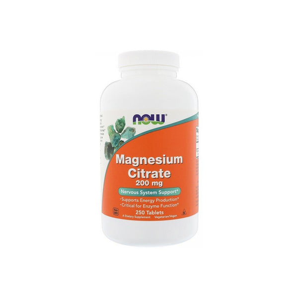 NOW Foods - Magnesium Citrate, 200mg - 250 tablets