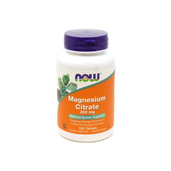 NOW Foods - Magnesium Citrate, 200mg - 100 tablets