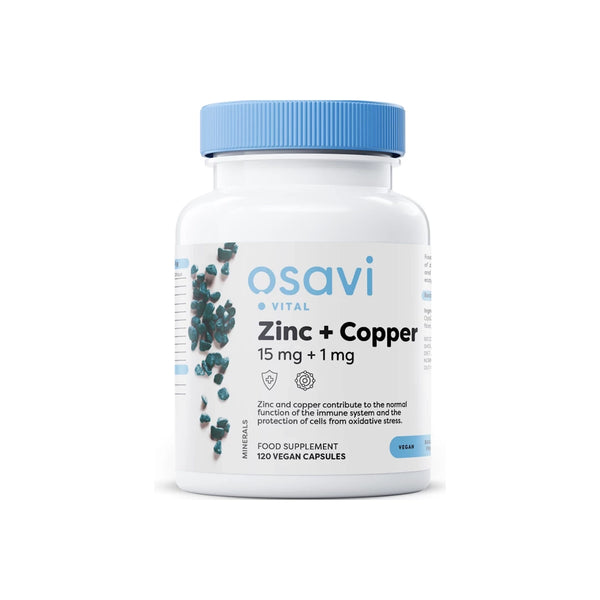 Osavi - Zinc + Copper, 15mg + 1mg - 120 vegan caps
