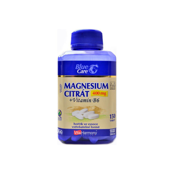 XXL Magnesium citrát 400 mg + vitamín B6 (150 tbl.)