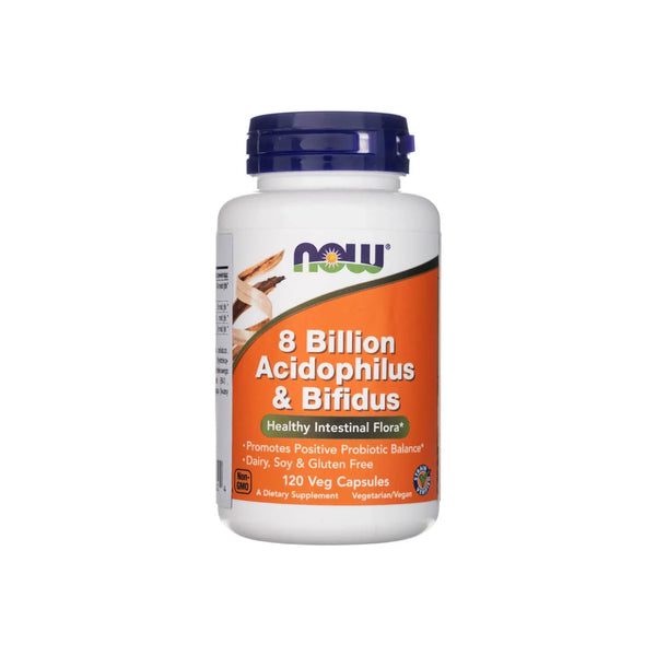 NOW Foods - 8 Billion Acidophilus & Bifidus - 120 vcaps