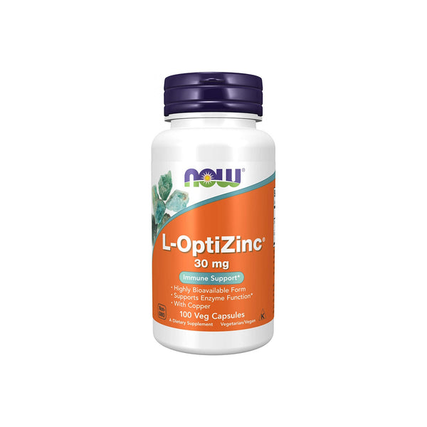 NOW Foods - L-OptiZinc, 30mg - 100 vcaps